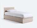 Camas individuales - cama de madera natural 200x90x100 cm - cabecero minimalista estilo moderno funcional