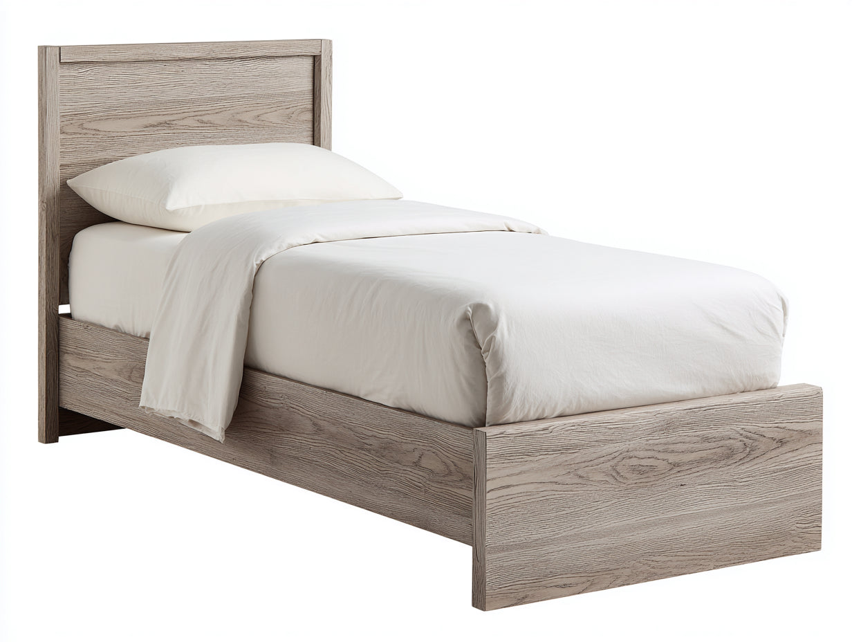 Camas individuales cama individual madera natural 200x90x100 cm estilo moderno minimalista funcional